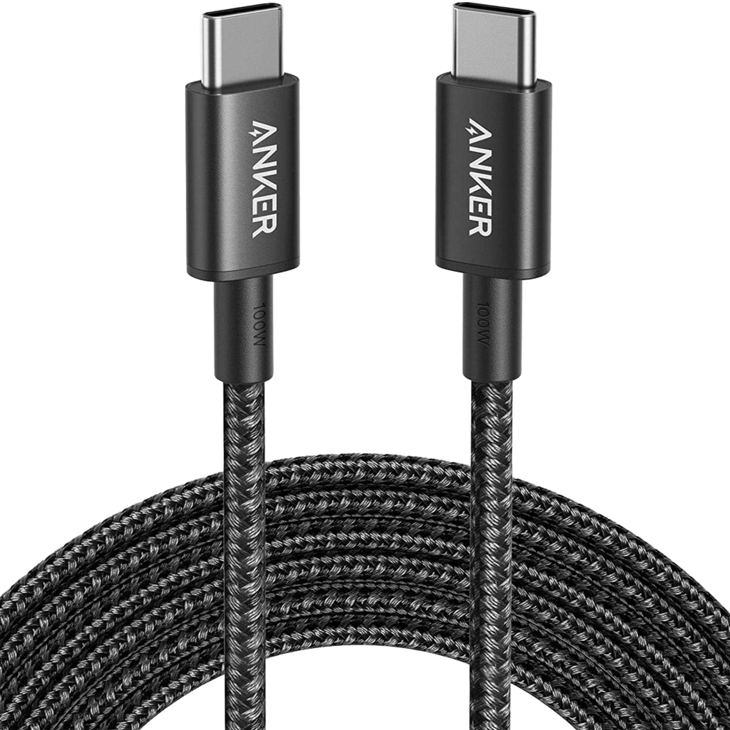 Anker Nano Charger (30W) and New Nylon USB-C to USB-C 100W Cable (10 ft)