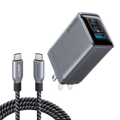 Anker Prime Charger (100W, 3 Ports, GaN) and USB-C to USB-C Cable (240W, 6 ft)
