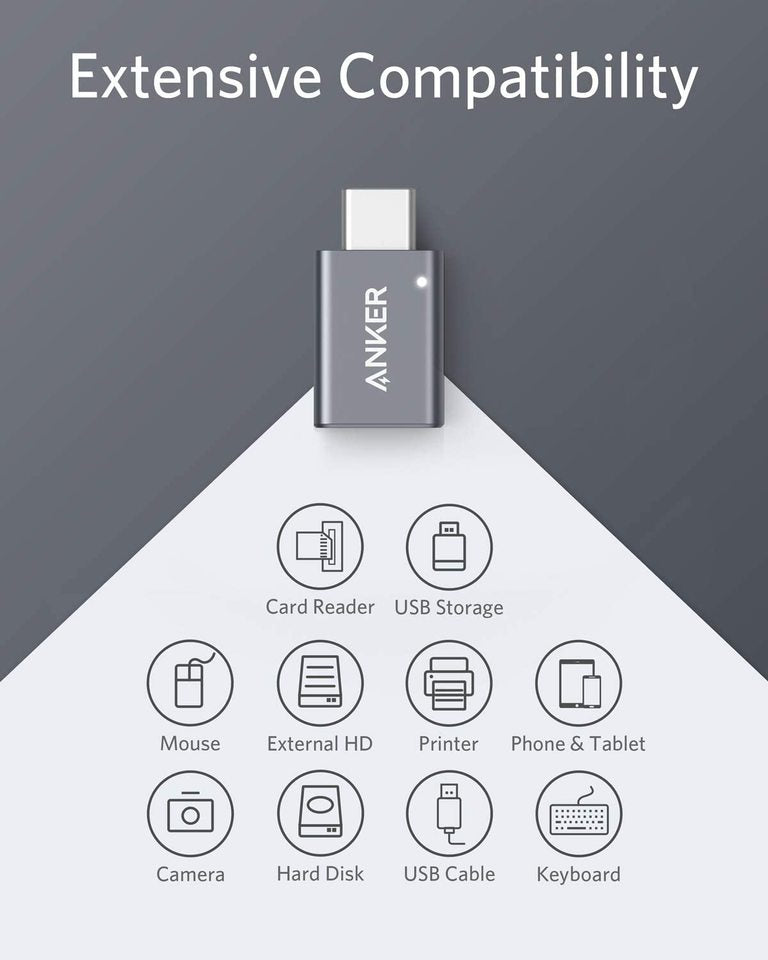 Anker USB-C to USB 3.0 Adapter (2 Pack)