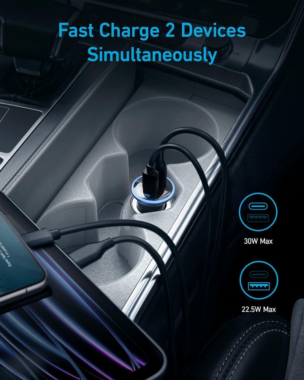 Refurbished Anker 323 Car Charger (52.5 W)
