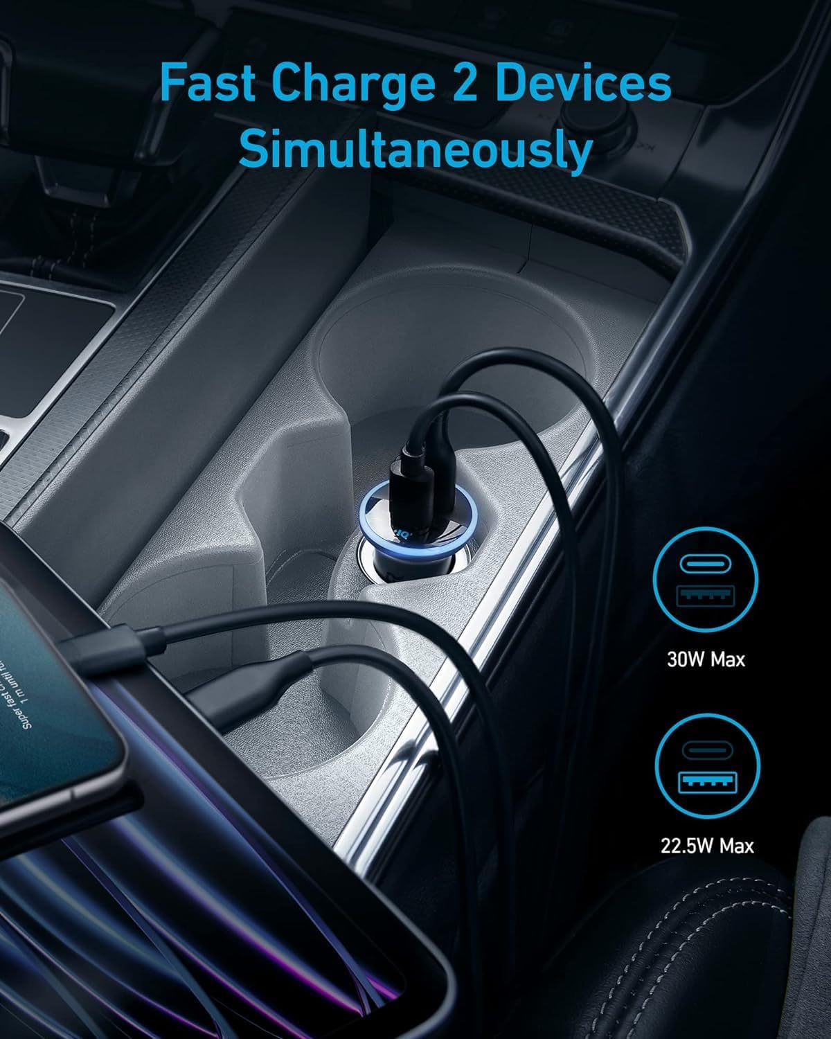 Refurbished Anker 323 Car Charger (52.5 W)