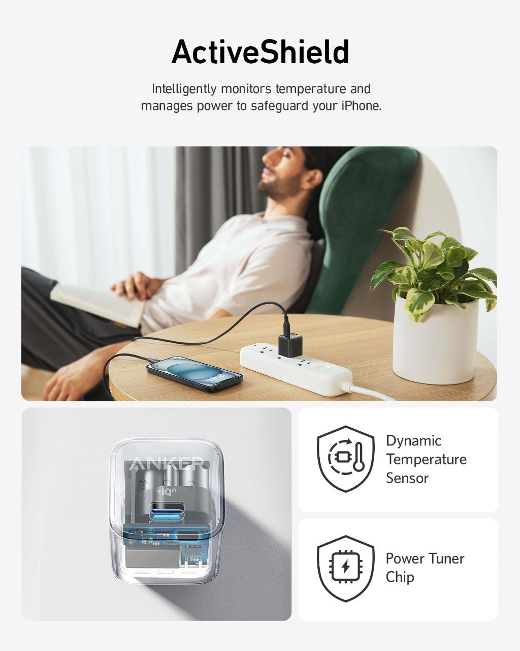 Bundle kit: Anker Power Bank (10K, Fusion, Built-In USB-C Cable)and Anker Nano Charger (20W)