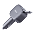 Anker car charger with USB-C retractable cable for efficient charging