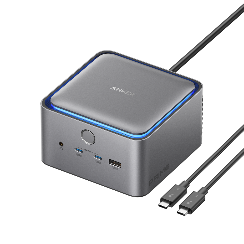 Anker Prime docking station with dual Thunderbolt 4 cables