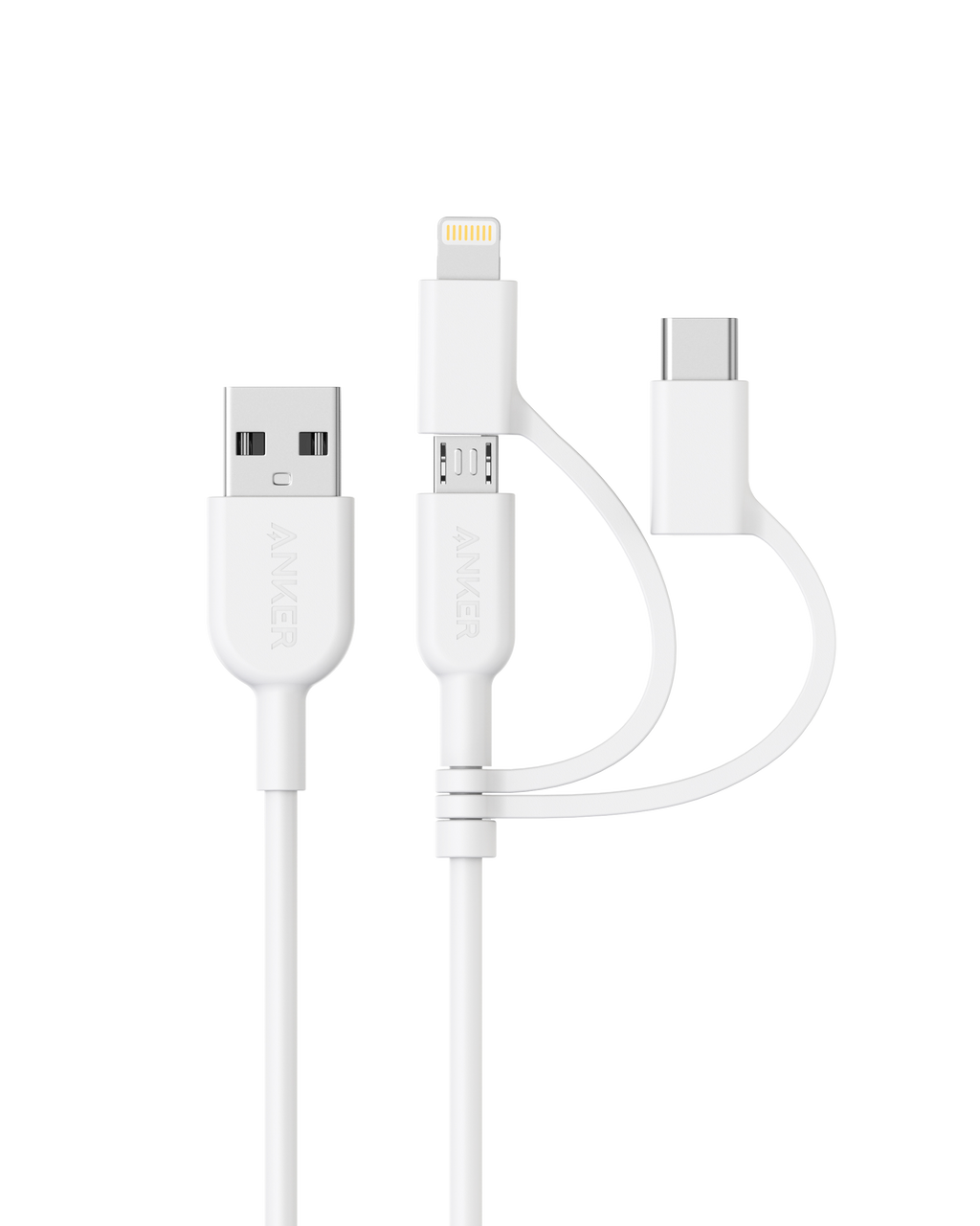 Anker multi-port cable with USB, Lightning for efficient charging