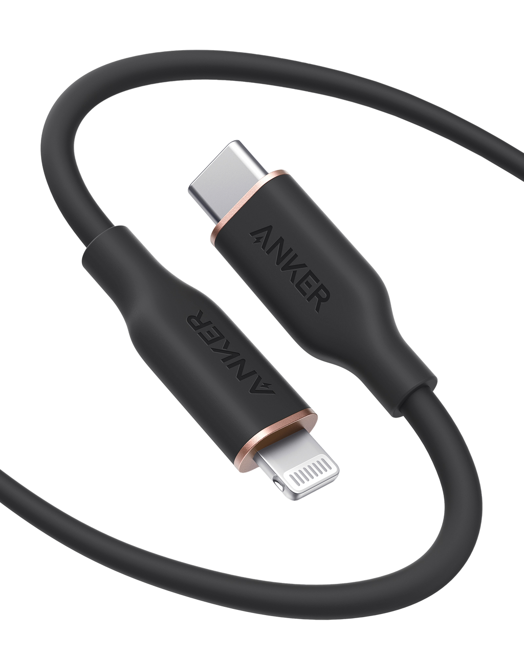 Anker black USB-C to Lightning cable for Keyword