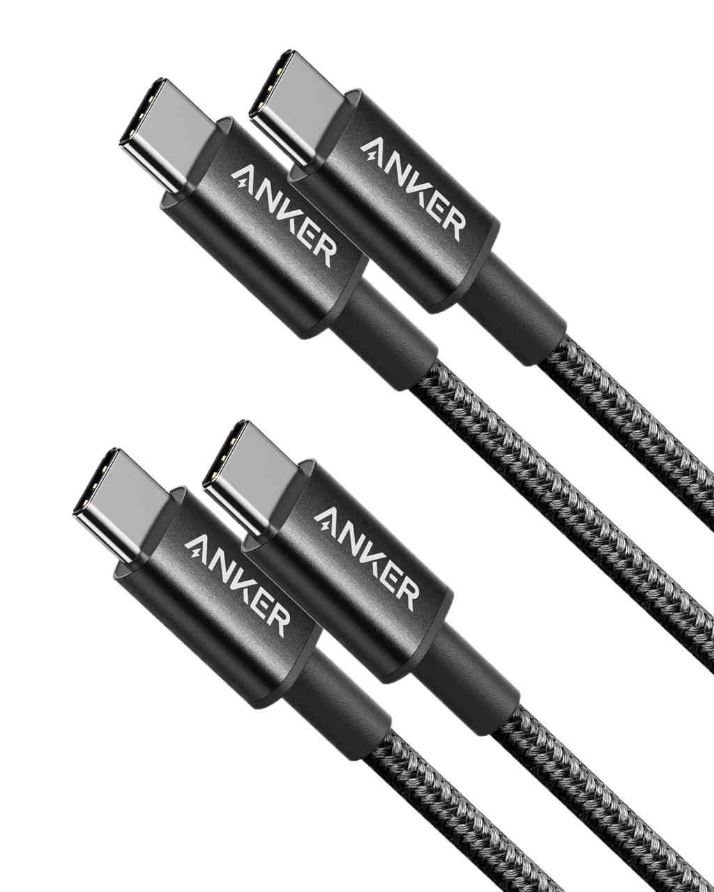 Anker USB-C cable with black braided exterior for strength