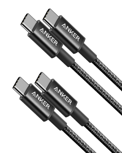 Anker USB-C cable with black braided exterior for strength