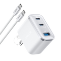 Anker charger with two USB-C and one USB-A ports for fast charging