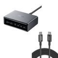 Anker Prime Charger (200W, 6 Ports, GaN) and USB-C to USB-C 100W Cable (10 ft)